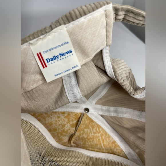 Vintage Los Angeles Raiders Sports Script SnapBack Hat Corduroy 80s NFL - Picture 4 of 8